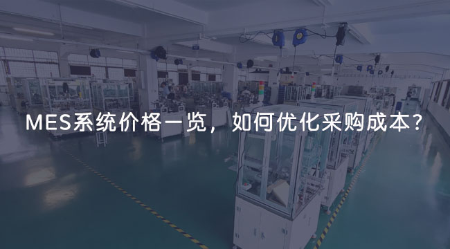 MES系統(tǒng)費(fèi)用價(jià)格一覽，如何優(yōu)化采購(gòu)成本？